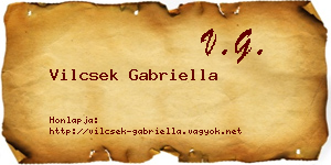 Vilcsek Gabriella névjegykártya